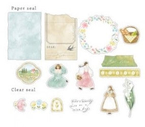 Mignonfeuille Series Gold Foil Sticker - Picnic