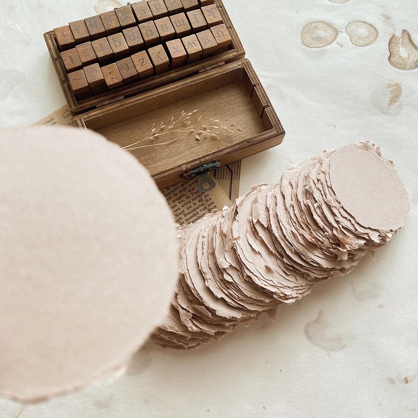 Cikitaciki Circle Handmade Paper Cotton / Multiple Colors