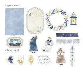 Mignonfeuille Series Gold Foil Sticker - Moon