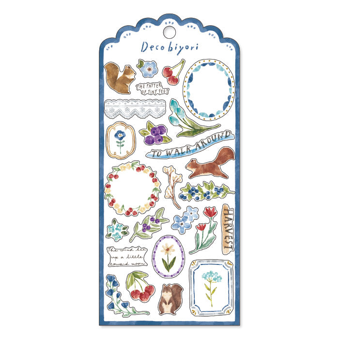 Deco Biyori Series Sticker - Blue
