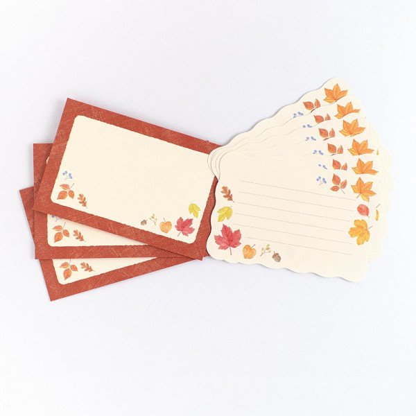 Mini Die cut Letter Writing Set Autumn Series - Leaf