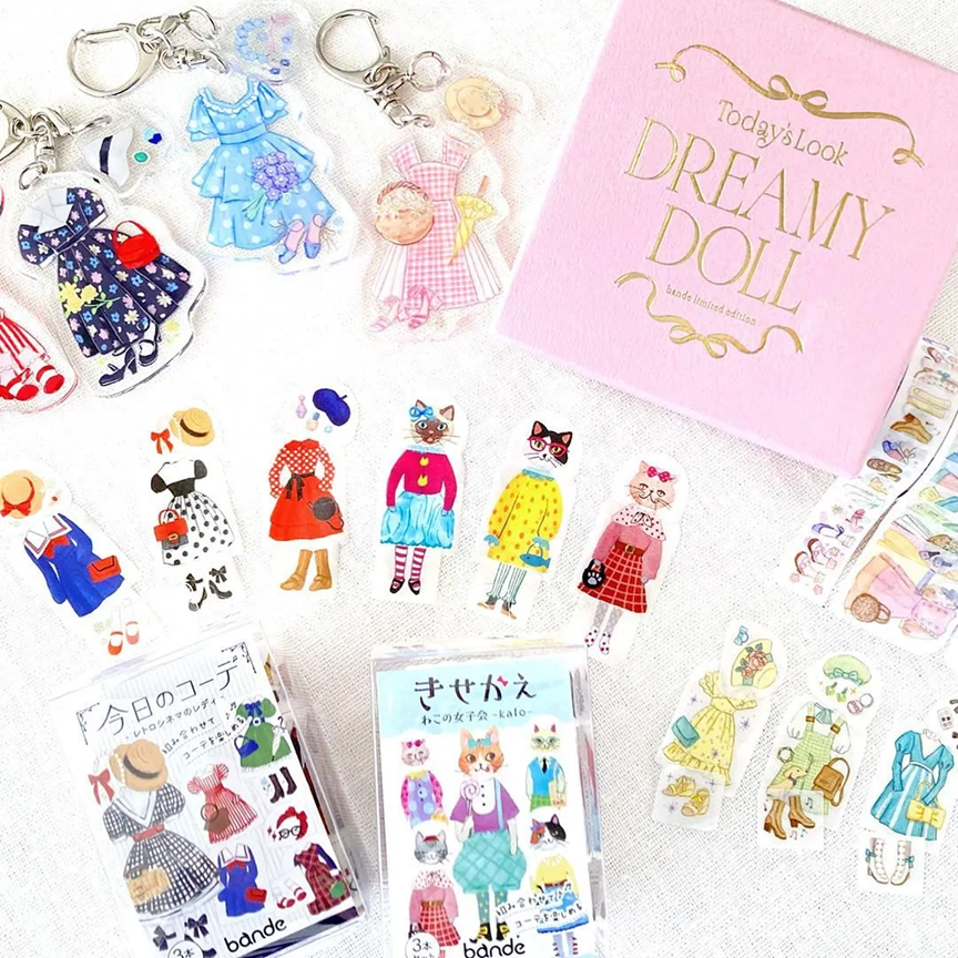 Washi Sticker Roll Series - Today's Outfit: Retro Cinema Lady