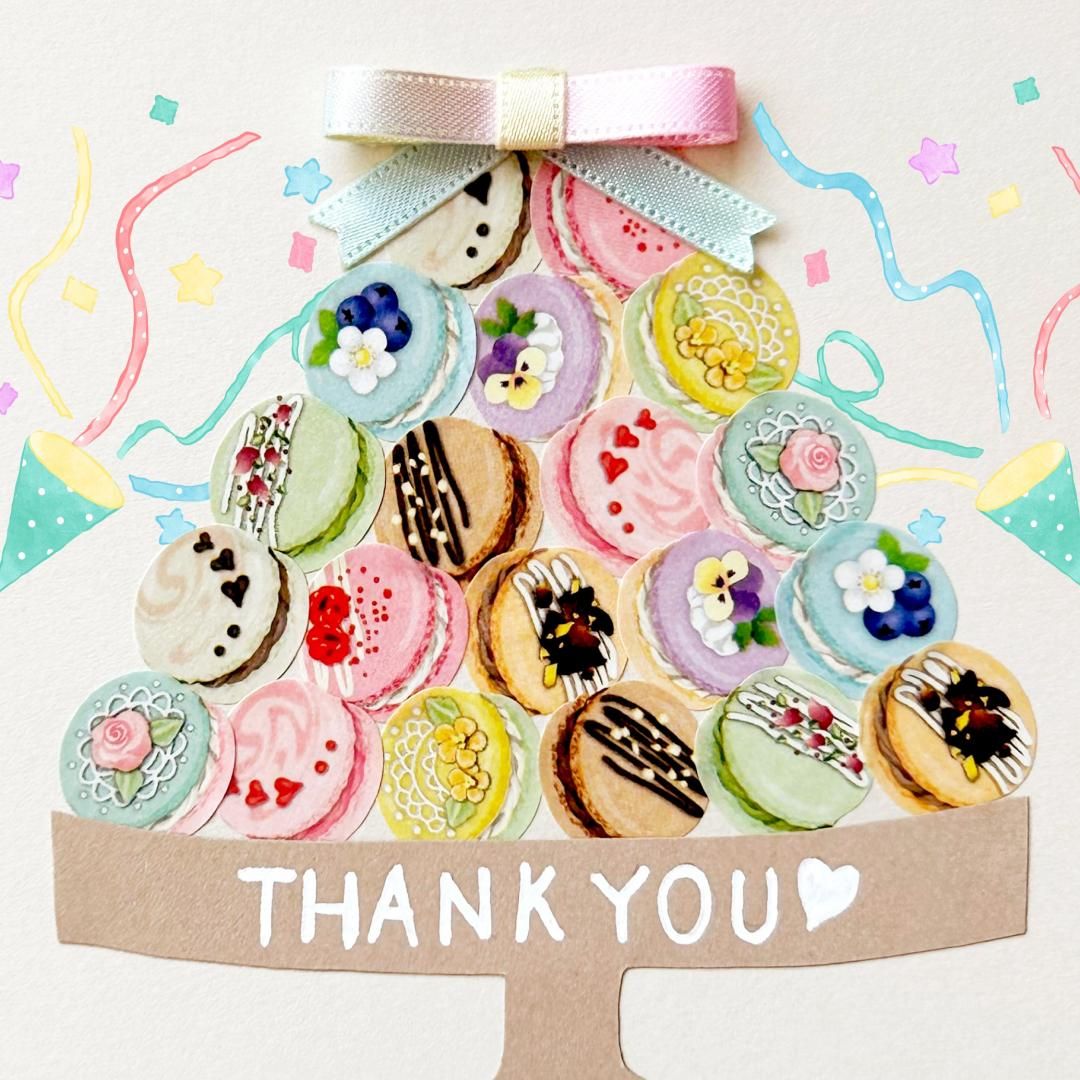 Washi Sticker Roll Series - Dressed-Up Macarons