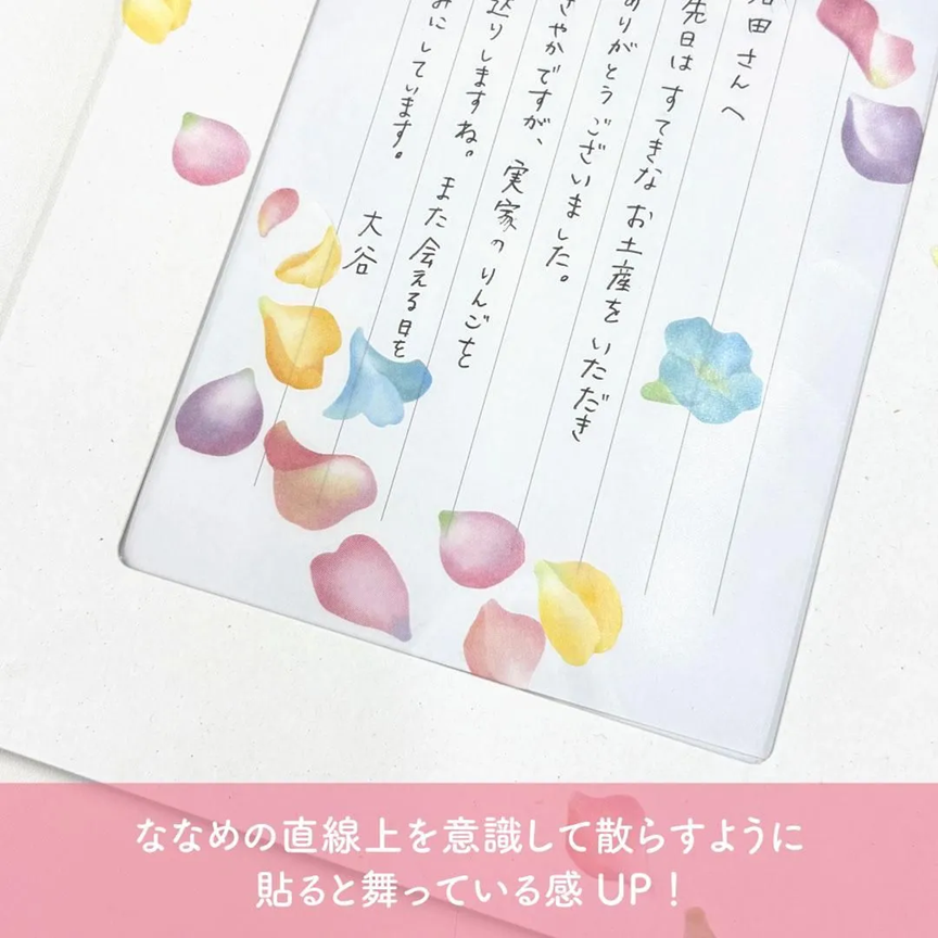Washi Sticker Roll Series - Flower Shower Pink