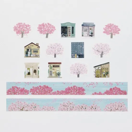 Washi Sticker Roll Series - Sakura Walkway