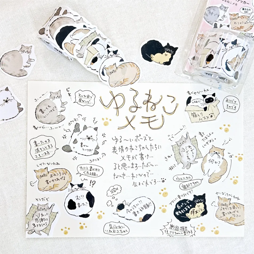 Writeable Sticker Roll Series - Yuru Neko Memo