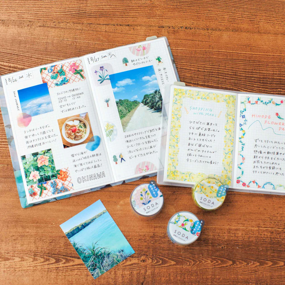 Hitotoki SODA Platinum Foil Die Cut Clear Clear Tape Series - Curtain