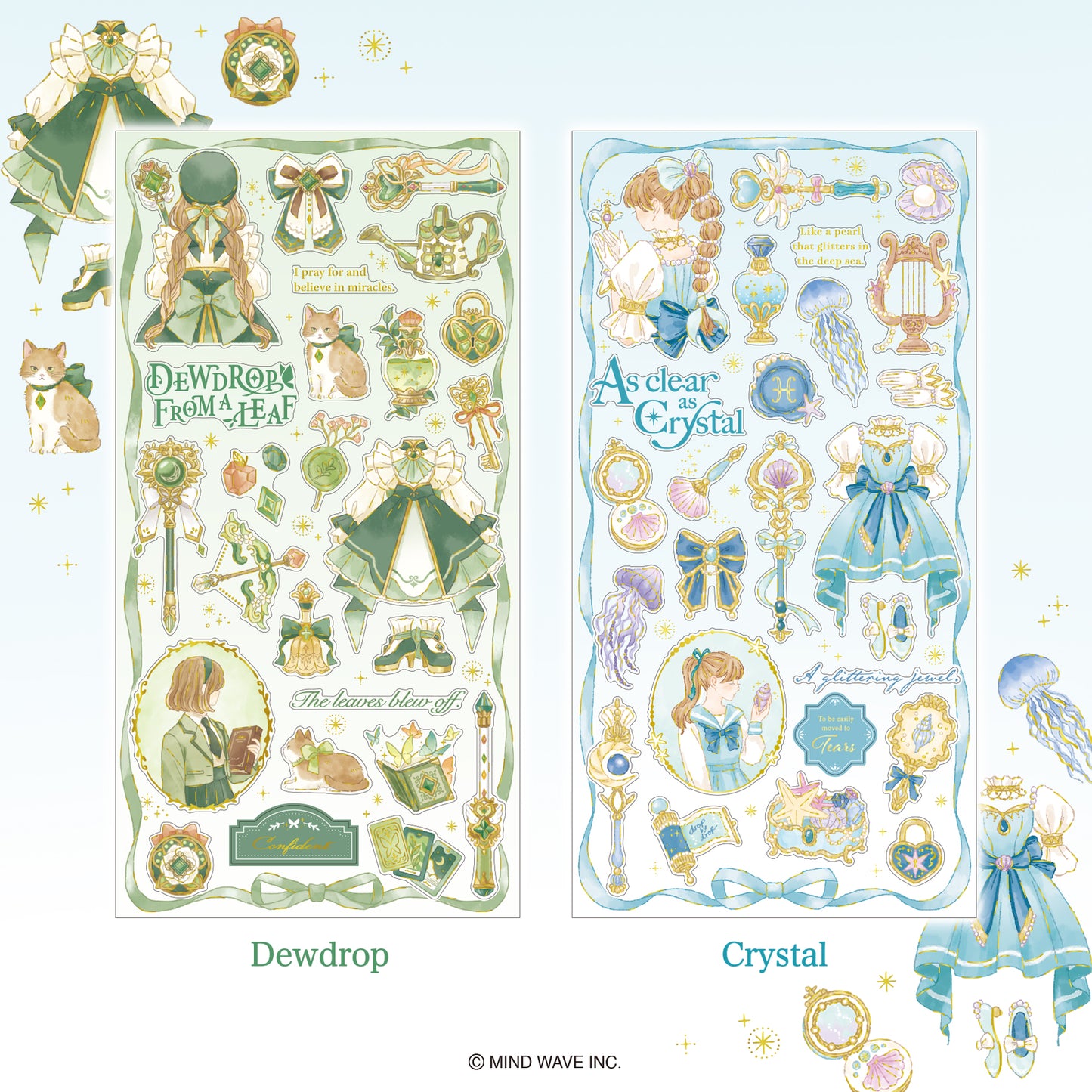 Choupinet Series 5 Gold Foil Sticker - Dewdrop From A Leaf