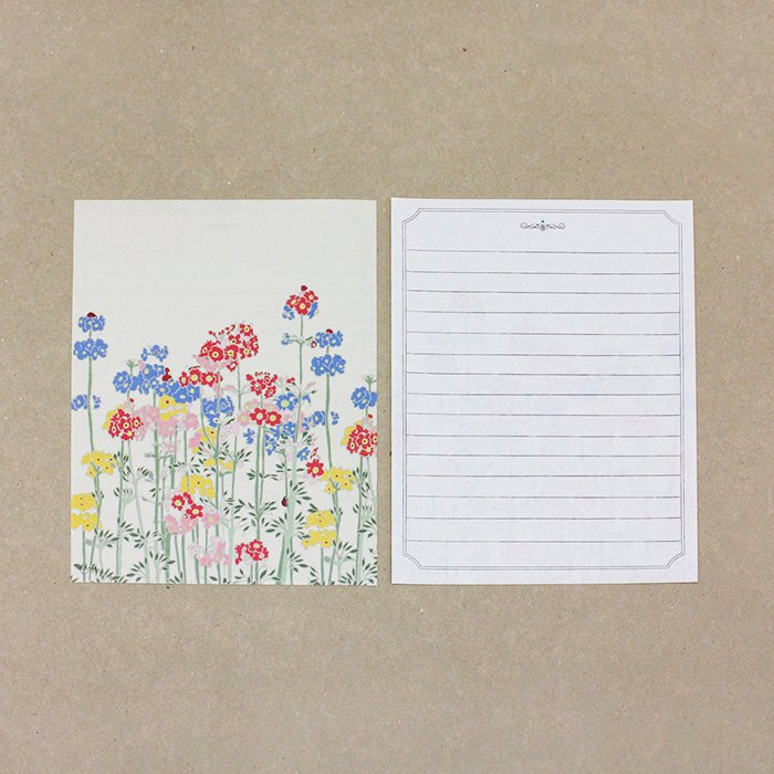 Letter Writing Set Series designed by Emily Burningham - Primulas