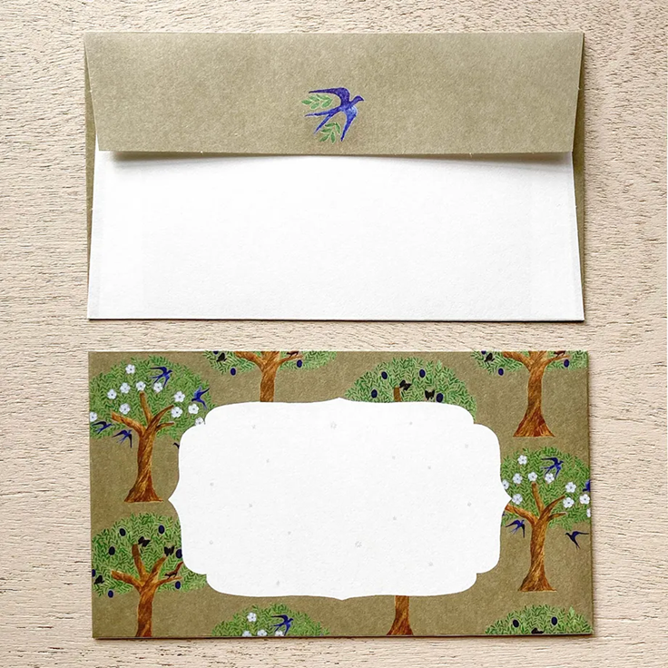 Letter Writing Set Series designed by Nishi Shuku - Tree