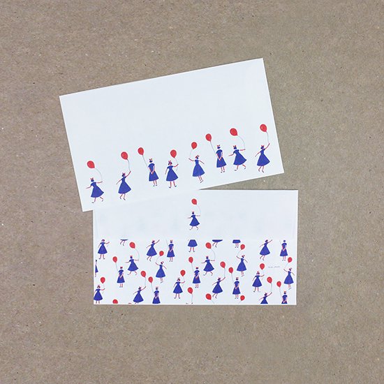 Letter Writing Set Series designed by Nishi Shuku - balloon girl
