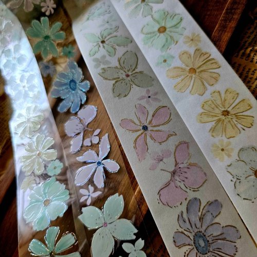 Fairy Maru - Flower Volume 19 Silver Galaxy Light Foil PET Tape Sample - 1 Loop (90cm)