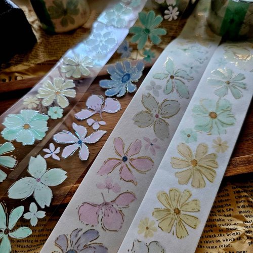 Fairy Maru - Flower Volume 19 Silver Galaxy Light Foil PET Tape Sample - 1 Loop (90cm)