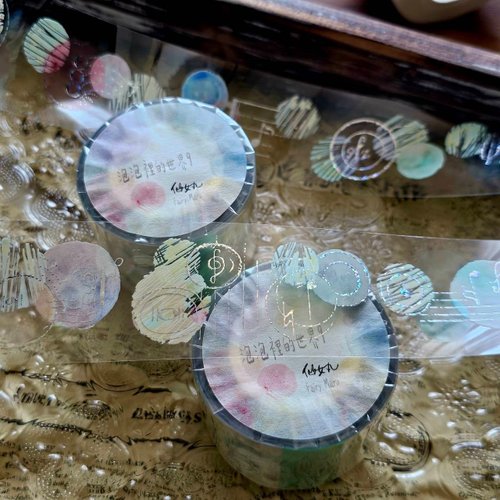 Fairy Maru World in Bubbles 9 Silver Galaxy Light Foil PET Tape Sample