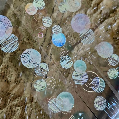 Fairy Maru World in Bubbles 9 Silver Galaxy Light Foil PET Tape Sample