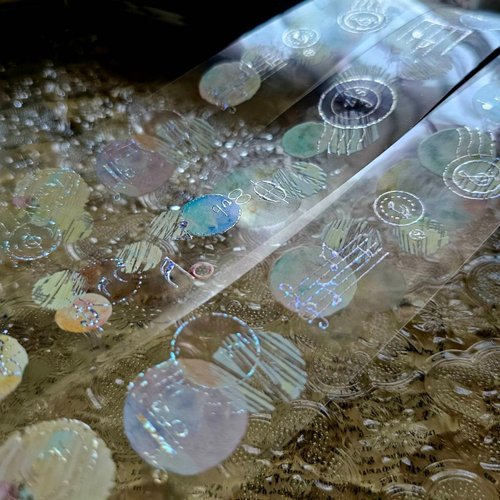 Fairy Maru World in Bubbles 9 Silver Galaxy Light Foil PET Tape Sample