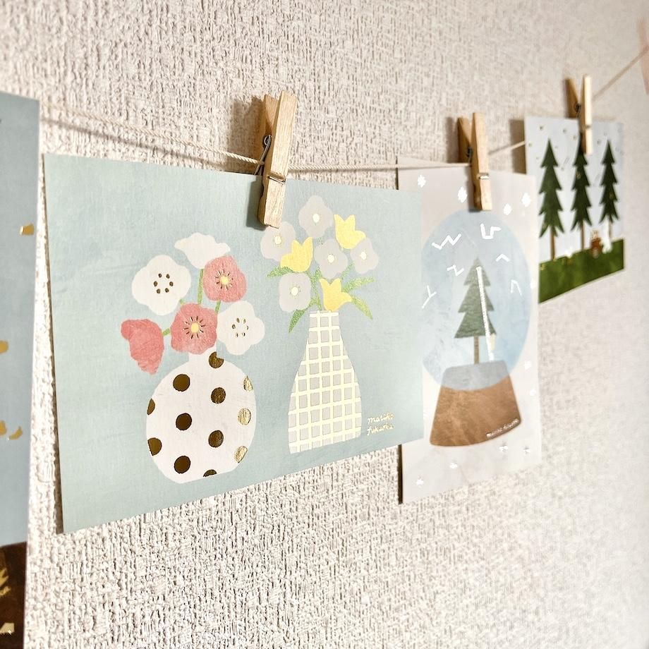 Foil Postcard designed by Fukuoka Mariko - Snow Globe