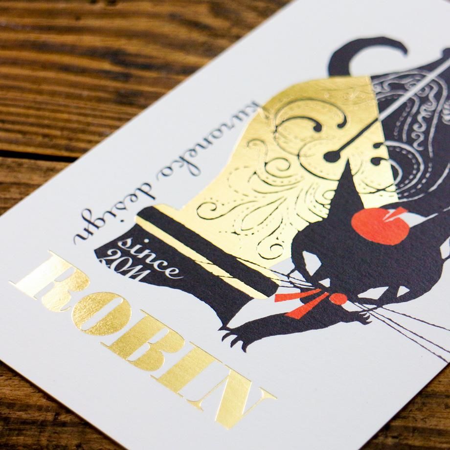 Foil Postcard designed by Black Neko Design - Pen