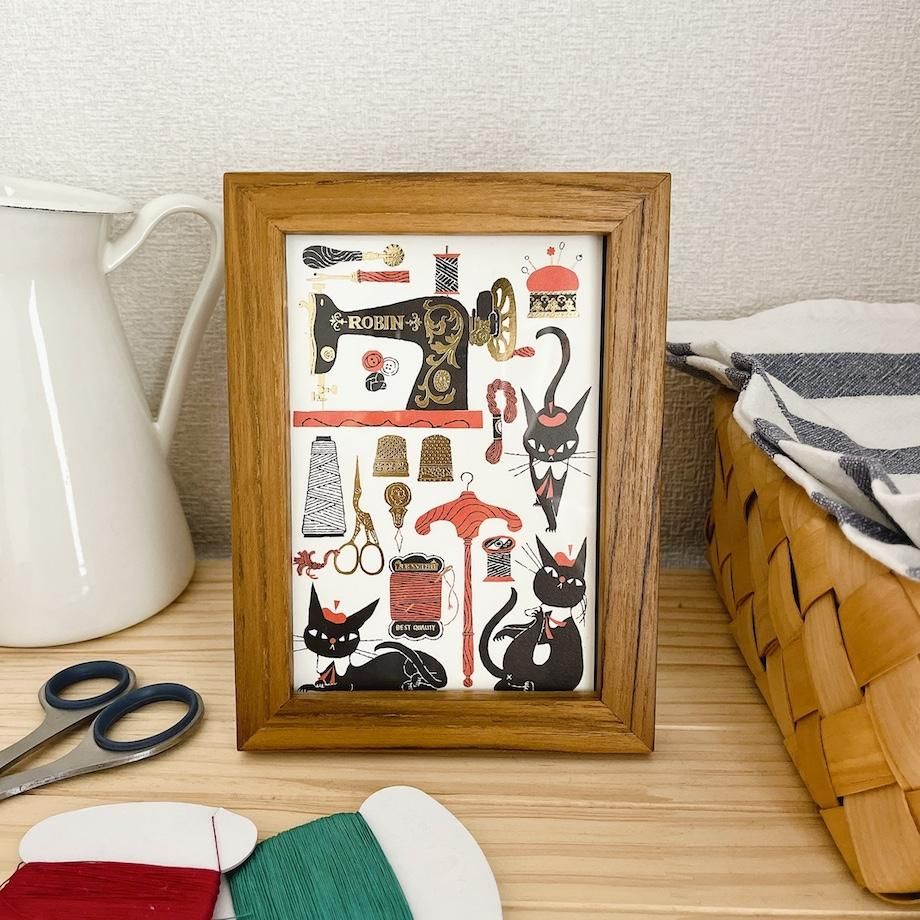 Foil Postcard designed by Black Neko Design - Sewing