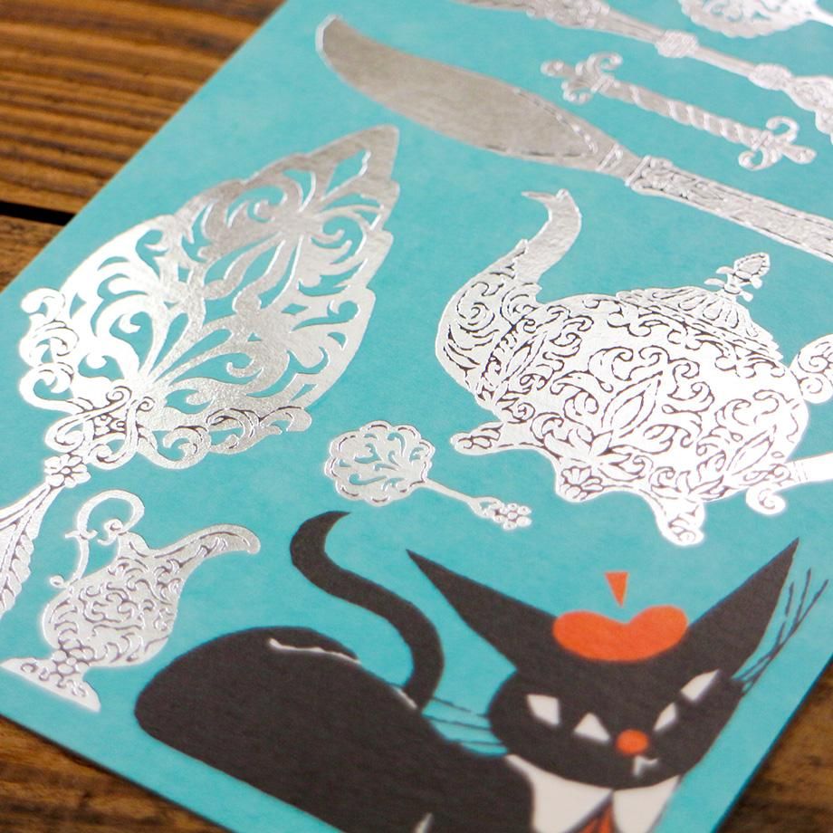 Foil Postcard designed by Black Neko Design - Tableware