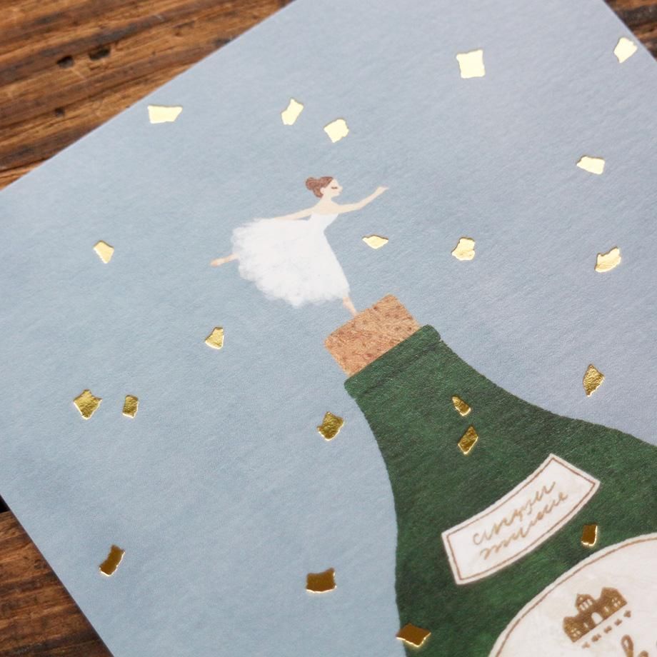 Foil Postcard designed by Fukuoka Mariko - Dance