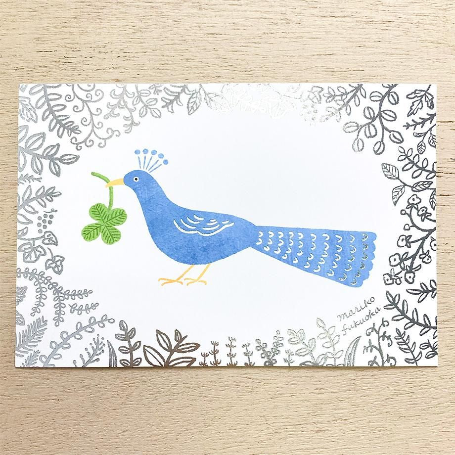 Foil Postcard designed by Fukuoka Mariko - Lucky Bird