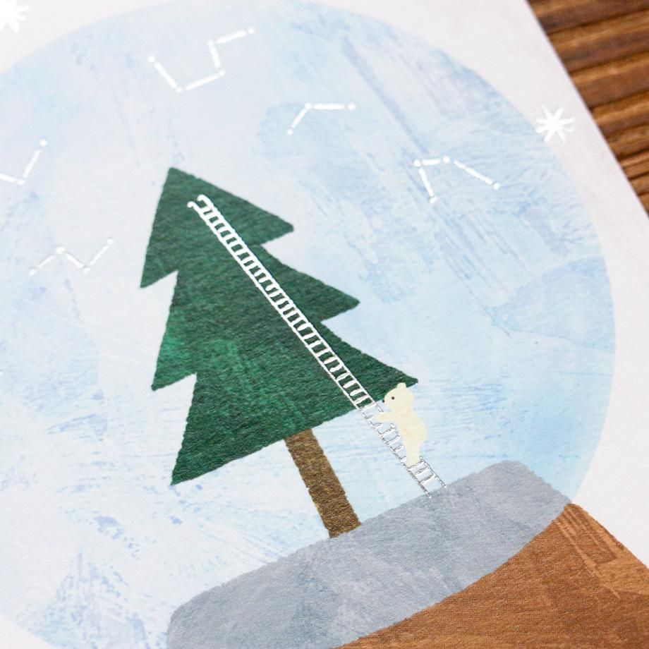 Foil Postcard designed by Fukuoka Mariko - Snow Globe
