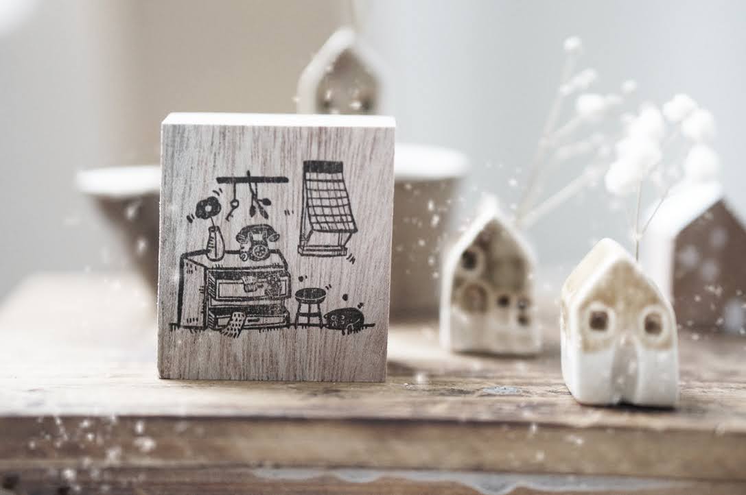 Home Sweet Home Series Rubber Stamp - Cabinet