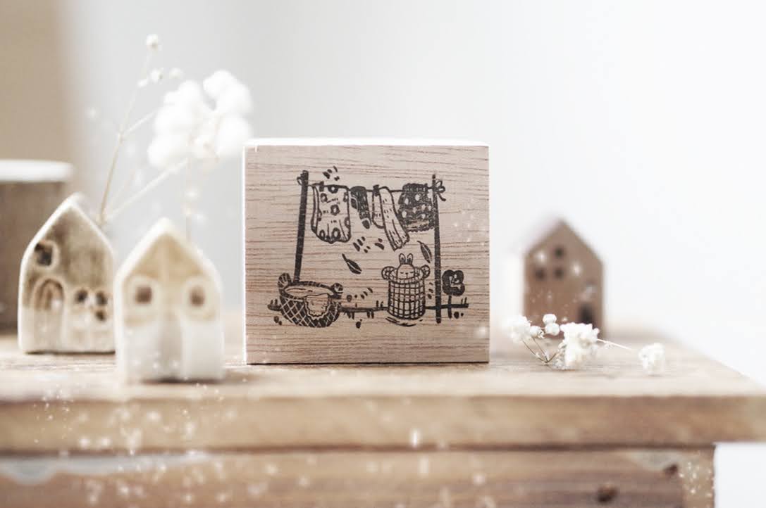Home Sweet Home Series Rubber Stamp - Laundry