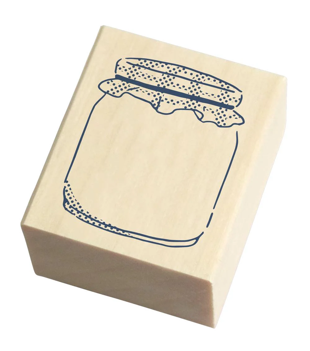 Masute no Aibo Series Wood Stamp - Jam Jar