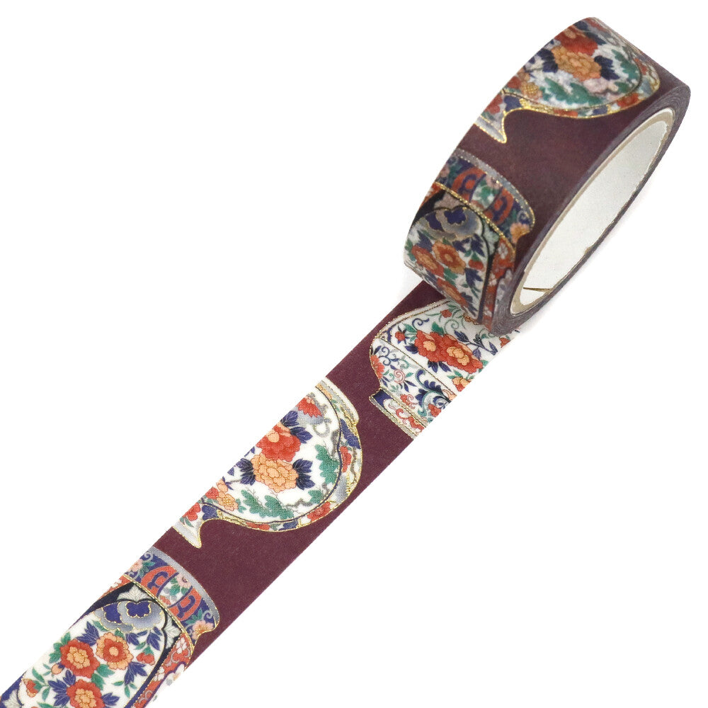 Kimono Hana Series Gold Foil Washi Tape - Aritayaki