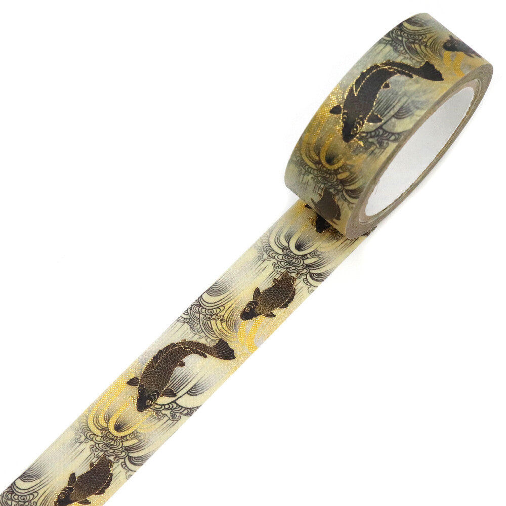 Kimono Zen Series Gold Foil Washi Tape - Touryuumon