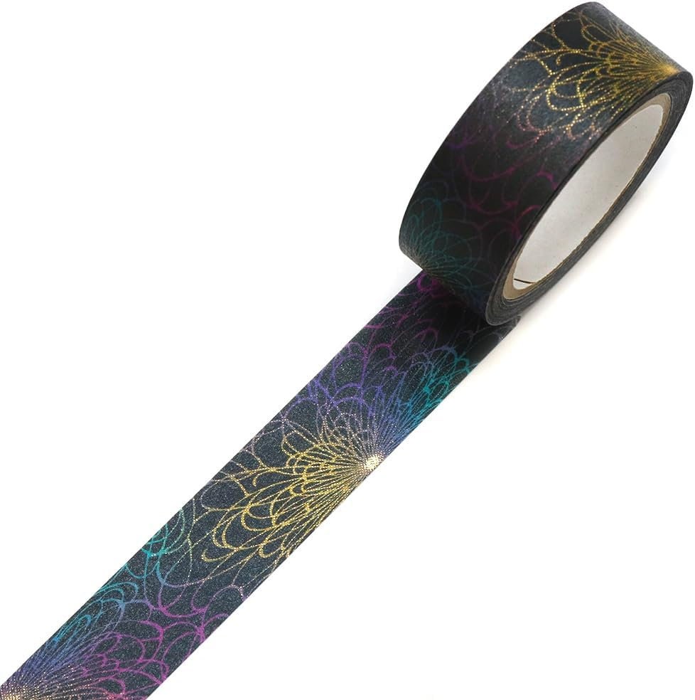 Kimono Zen Series Gold Foil Washi Tape GR-3053 Chrysanthemum indicum