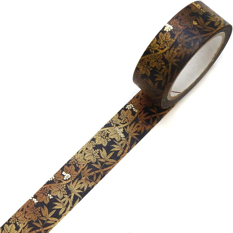 Kimono Zen Series Gold Foil Washi Tape GR-3057 Paulownia bamboo