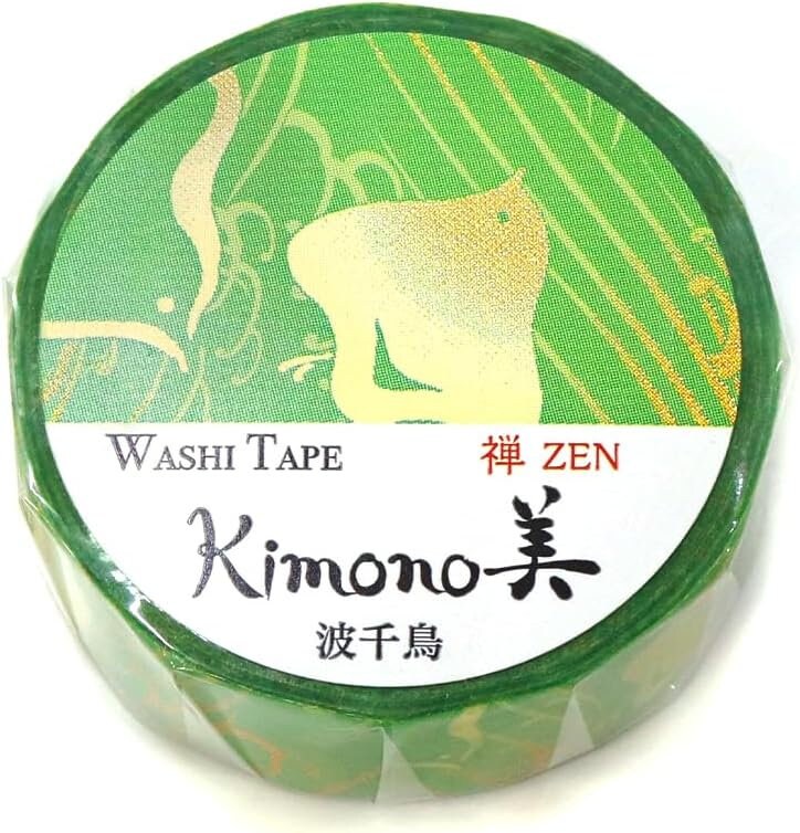 Kimono Zen Series Gold Foil Washi Tape GR-3059 Wave Chidori