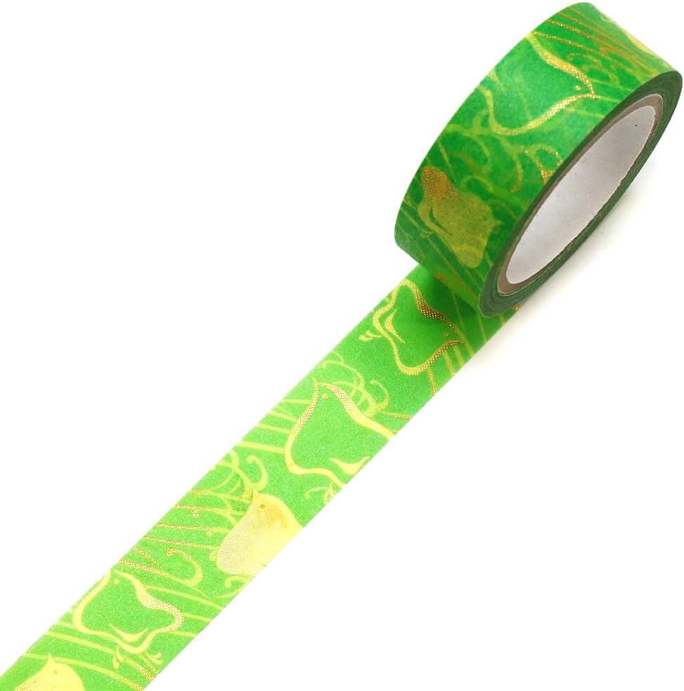 Kimono Zen Series Gold Foil Washi Tape GR-3059 Wave Chidori