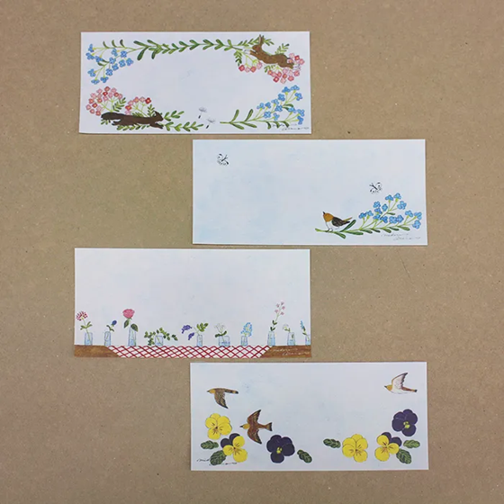 Mini Notepad Series designed by Asano Midori - with flowers