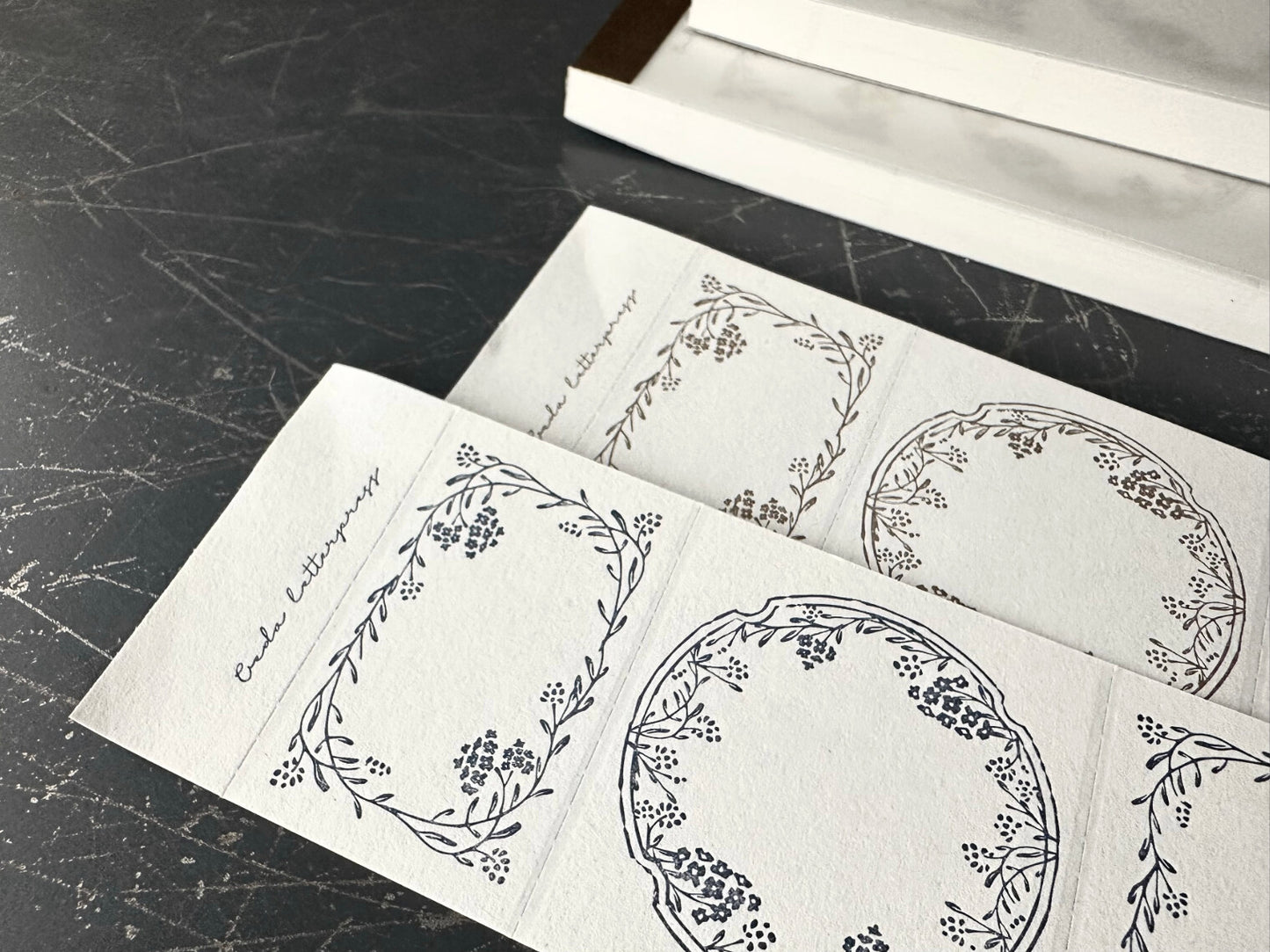 3 Pattern Letterpress Label Book - Noble (New)