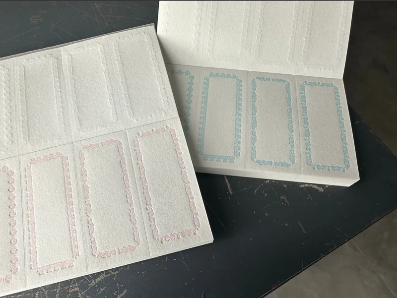 OEDA LETTERPRESS - 4 Ornament Label Book - Limited Edition Color - Sakura / Mizuasagi