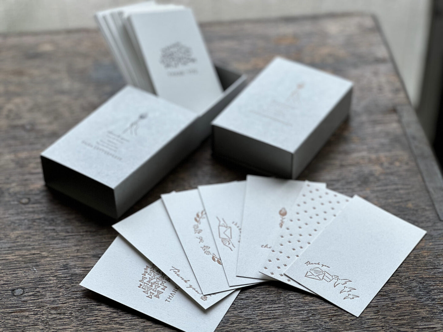 OEDA LETTERPRESS Thank You Card Box - Bronze