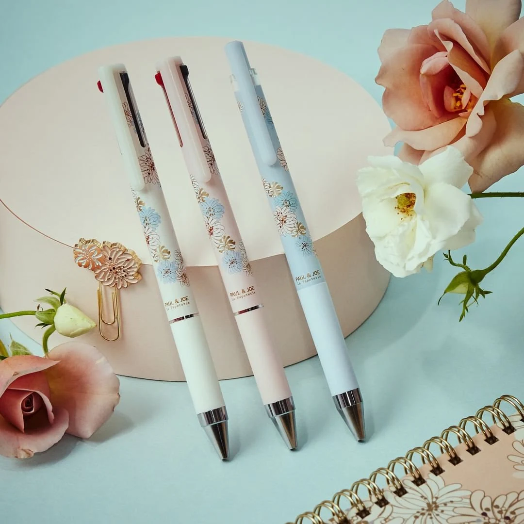Pilot - Juice up Gel Pen co-branded with Paul & Joe - Chrysantheme Ivory / Chrysantheme Pink / Chrysantheme Blue