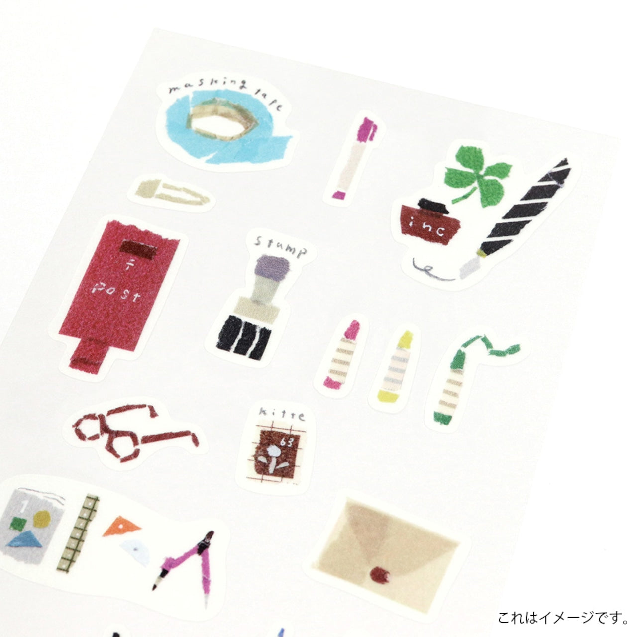 Saien Chigiri-e Style Sticker Series designed by Miki Tamura - Stationery