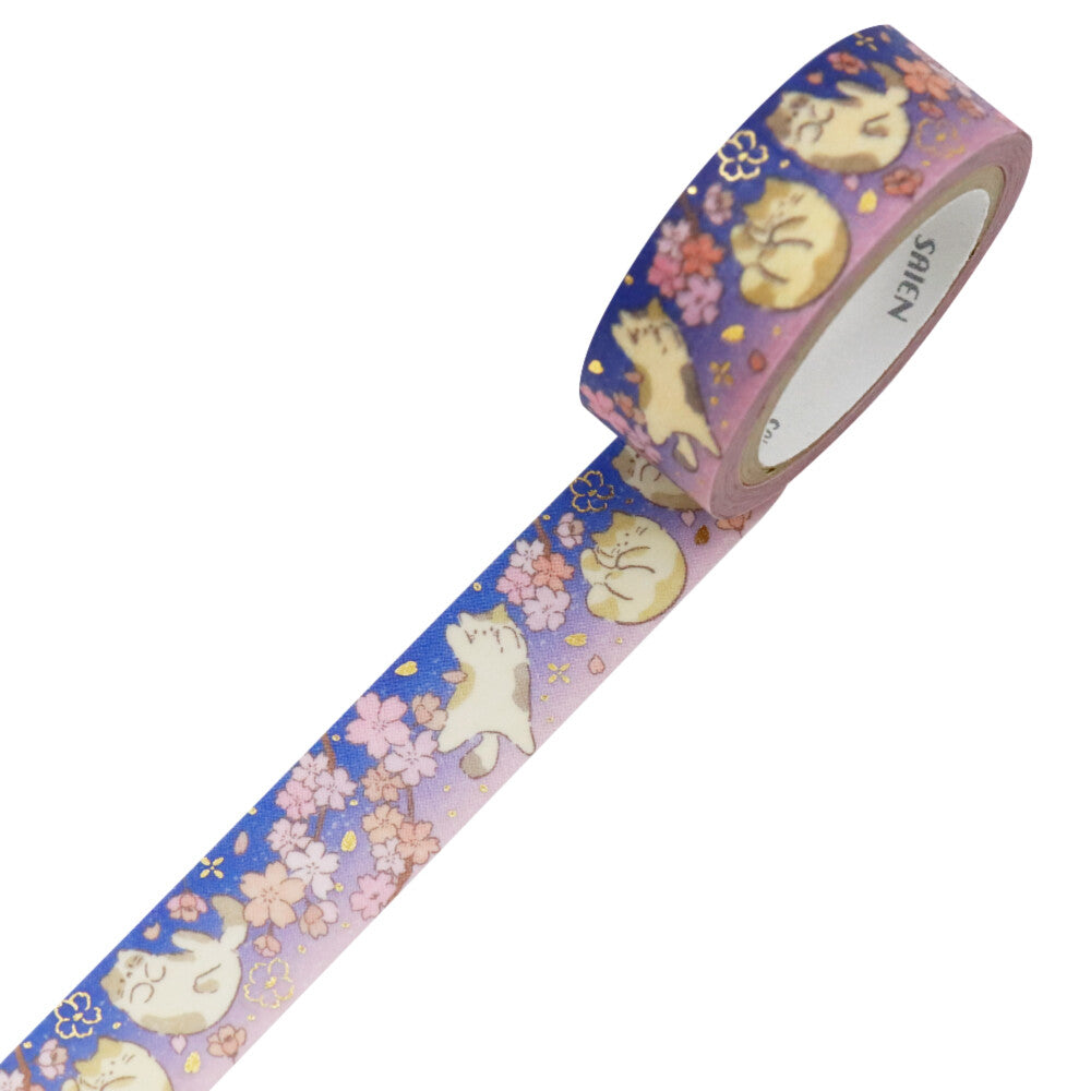 Saien Foil Series Gold Foil Washi Tape - Spring Evening