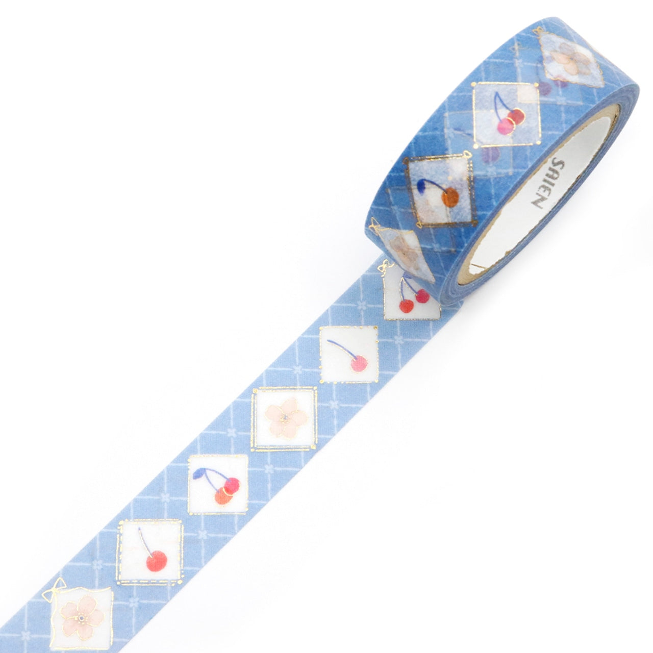 Saien Foil Series Gold Foil Washi Tape - Cherry