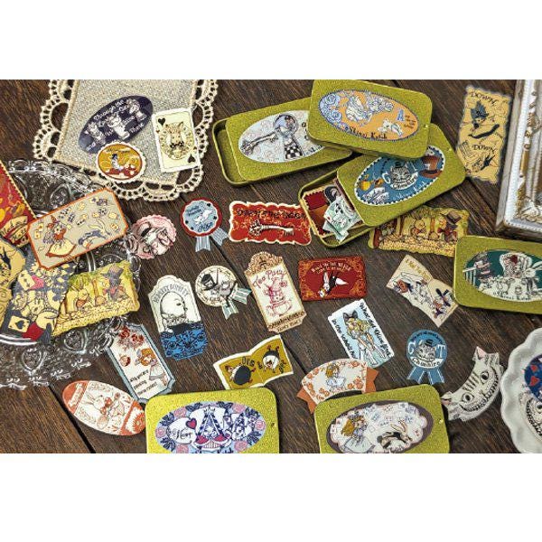 Shinzi Katoh - Alice's Adventures in Wonderland Series Sticker Sliding Lid Tin Box