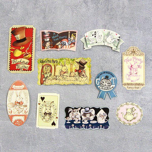 Shinzi Katoh - Alice's Adventures in Wonderland Series Sticker Sliding Lid Tin Box - Golden Afternoon