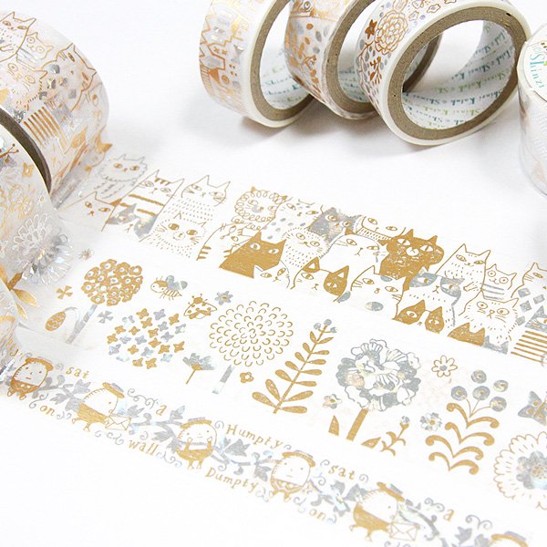 Starlight Series Gold & Silver iver Foil Washi Tape - Humpty dumpty