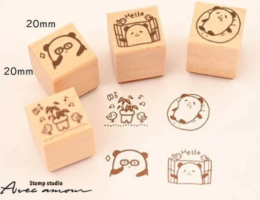 Stamp Studio Avec Amour / Ai Inc. Stamp Studio - Mini Animal Stamp Set - Hello Panda