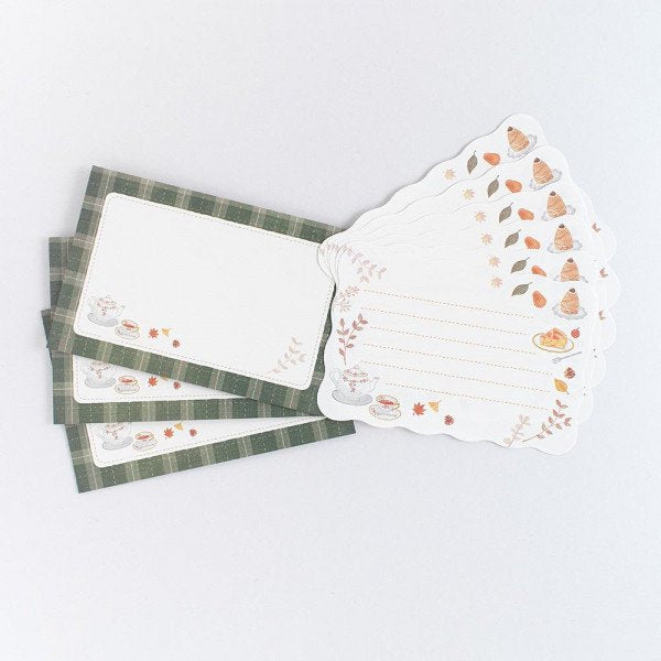 Mini Die cut Letter Writing Set Autumn Series - Tea time