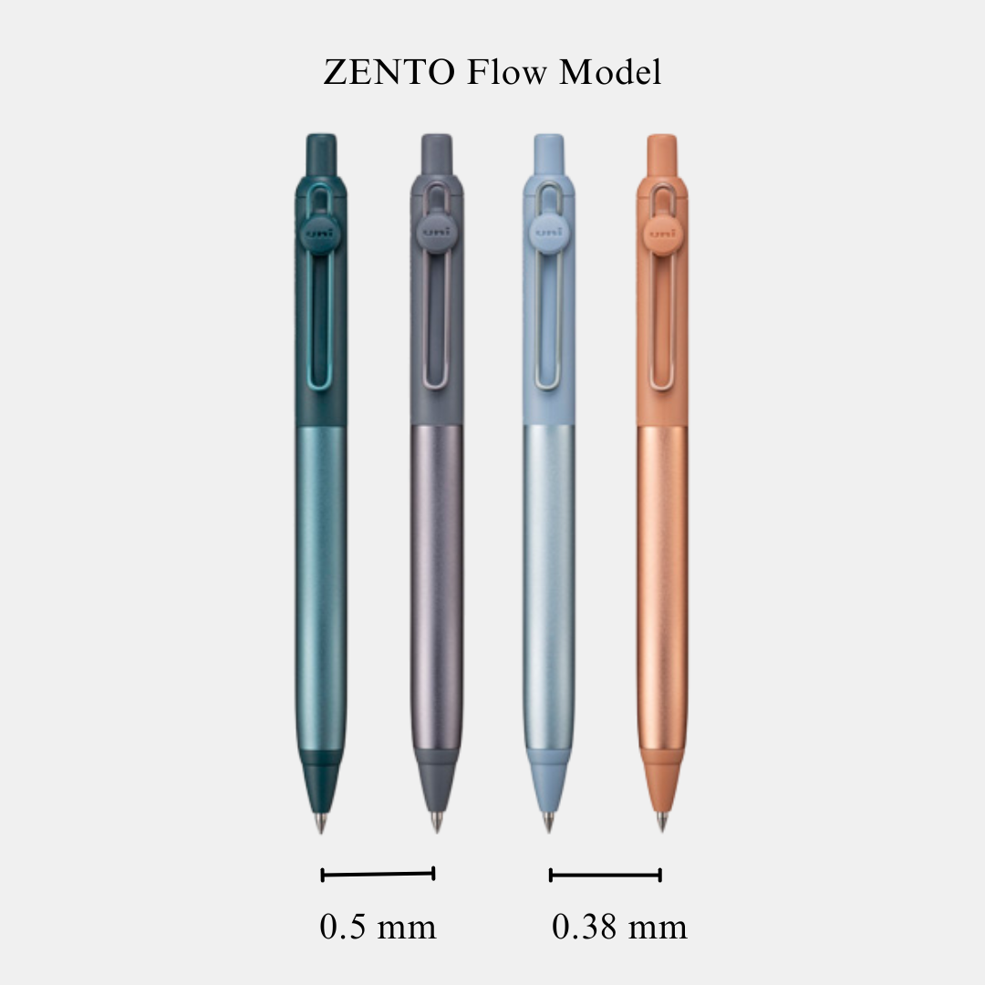 ZENTO 0.38mm / 0.5mm Flow Model Gel Pen
